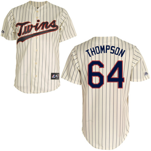 Aaron Thompson #64 mlb Jersey-Minnesota Twins Women's Authentic Alternate 3 White Baseball Jersey